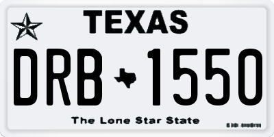 TX license plate DRB1550