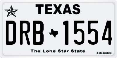 TX license plate DRB1554