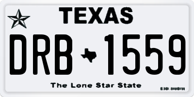 TX license plate DRB1559