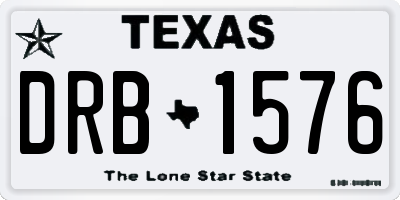 TX license plate DRB1576