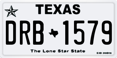 TX license plate DRB1579