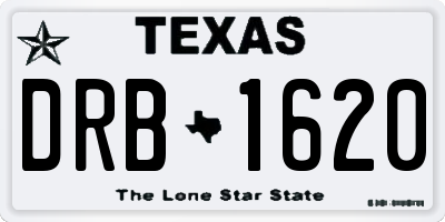 TX license plate DRB1620
