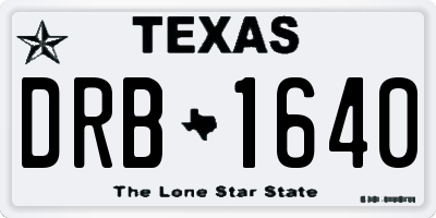 TX license plate DRB1640