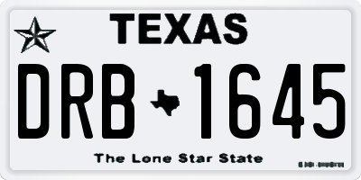 TX license plate DRB1645