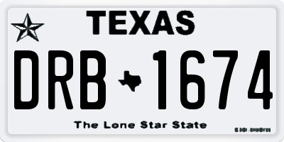 TX license plate DRB1674