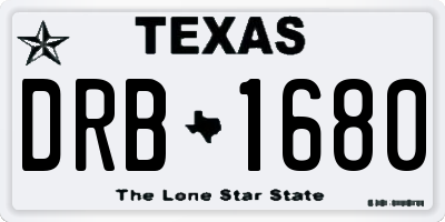 TX license plate DRB1680