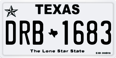 TX license plate DRB1683