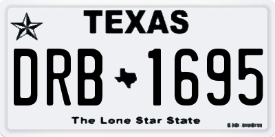 TX license plate DRB1695