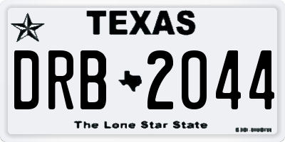 TX license plate DRB2044