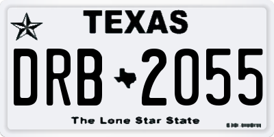 TX license plate DRB2055