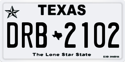 TX license plate DRB2102