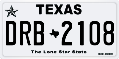 TX license plate DRB2108