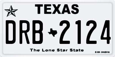 TX license plate DRB2124