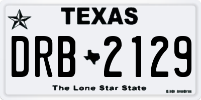 TX license plate DRB2129