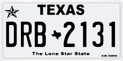 TX license plate DRB2131