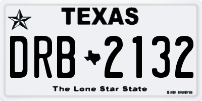 TX license plate DRB2132