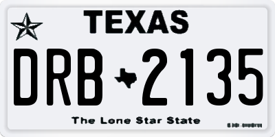 TX license plate DRB2135