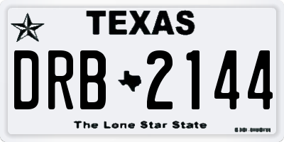 TX license plate DRB2144