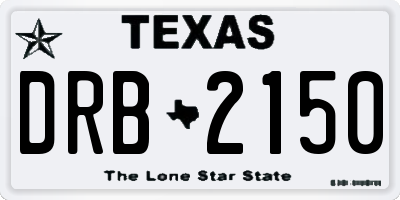 TX license plate DRB2150