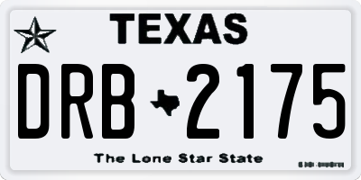 TX license plate DRB2175