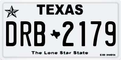 TX license plate DRB2179