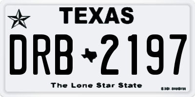 TX license plate DRB2197