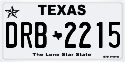 TX license plate DRB2215