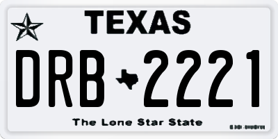 TX license plate DRB2221