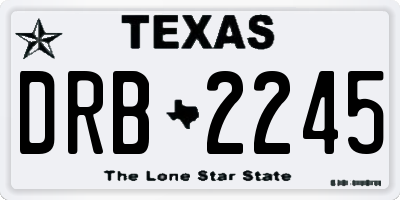 TX license plate DRB2245