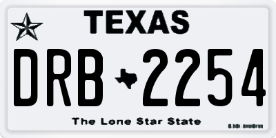 TX license plate DRB2254