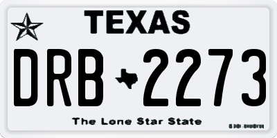 TX license plate DRB2273