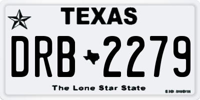 TX license plate DRB2279