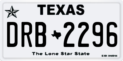 TX license plate DRB2296