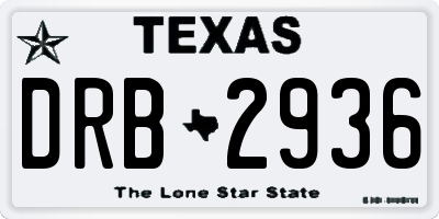 TX license plate DRB2936