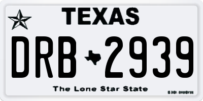 TX license plate DRB2939