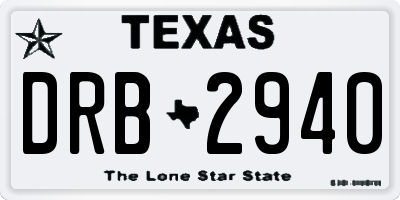 TX license plate DRB2940