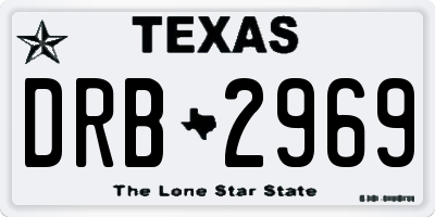 TX license plate DRB2969