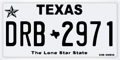 TX license plate DRB2971