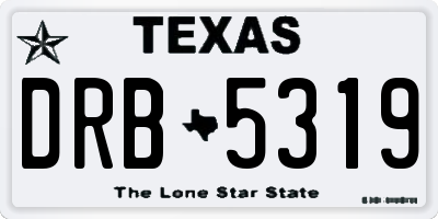 TX license plate DRB5319
