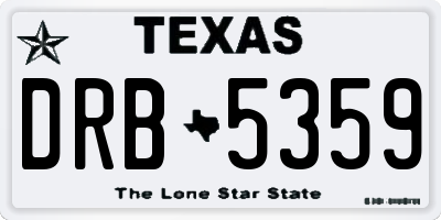 TX license plate DRB5359