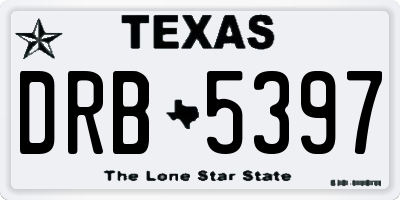 TX license plate DRB5397
