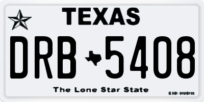 TX license plate DRB5408