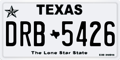 TX license plate DRB5426