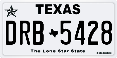 TX license plate DRB5428