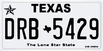 TX license plate DRB5429
