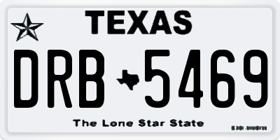 TX license plate DRB5469