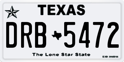 TX license plate DRB5472