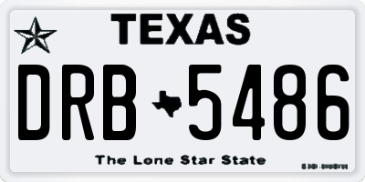 TX license plate DRB5486