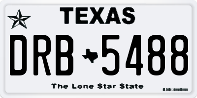 TX license plate DRB5488