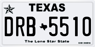 TX license plate DRB5510